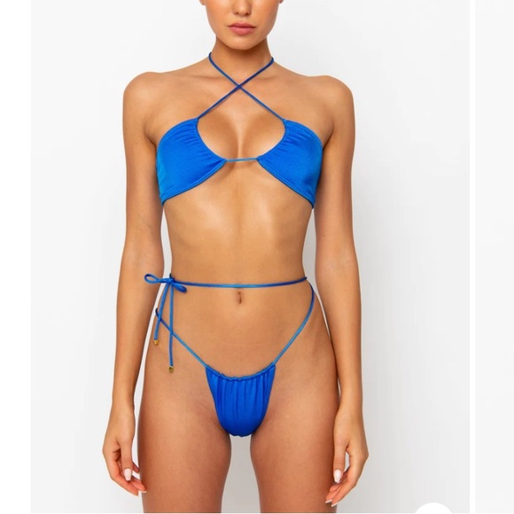 Brand New XS/M Sommer Swim Xena bikinis set Sirius blue halter cheeky thong - Picture 10 of 13